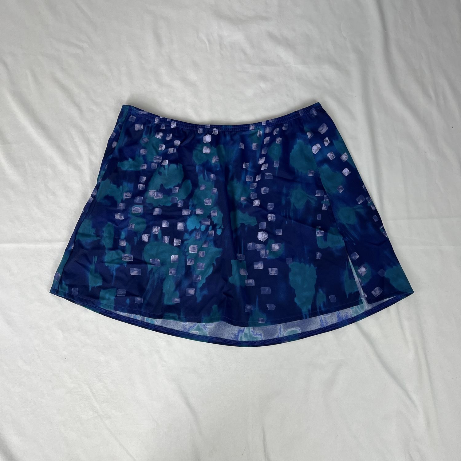 Blue Mini Swim Skirt