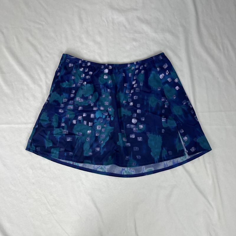 Blue Mini Swim Skirt