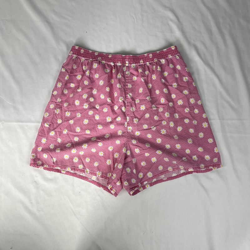 Pink Check Daisy Shorts