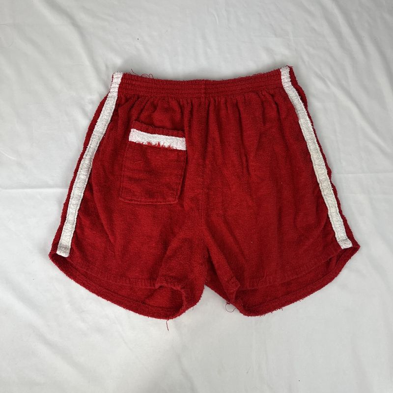 Red Terry Cloth Shorts