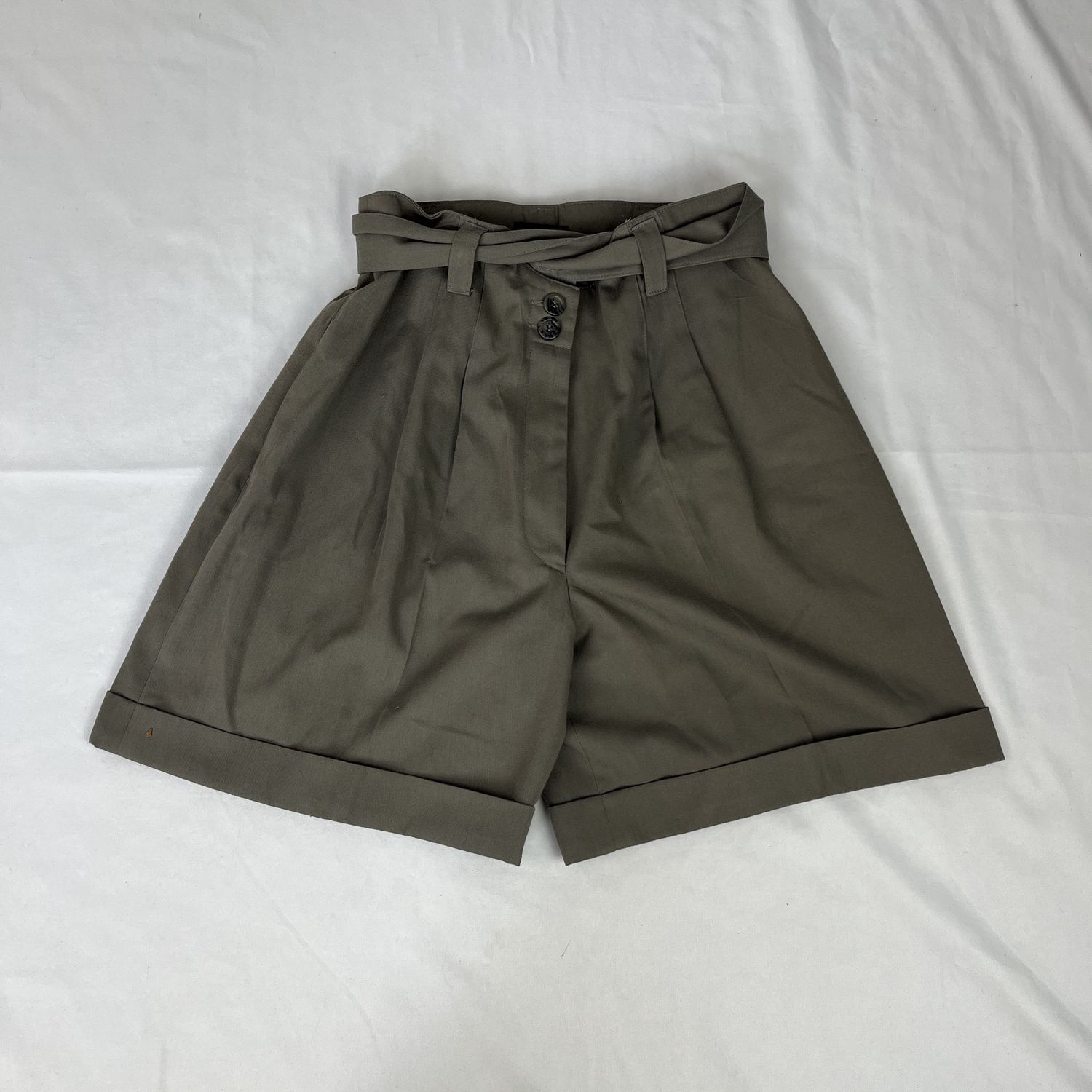 Pleated Belt Shorts