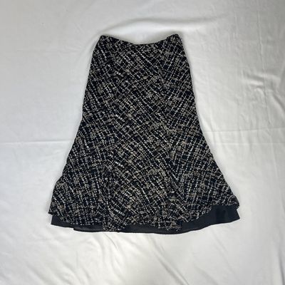 Black Circle Grid Skirt