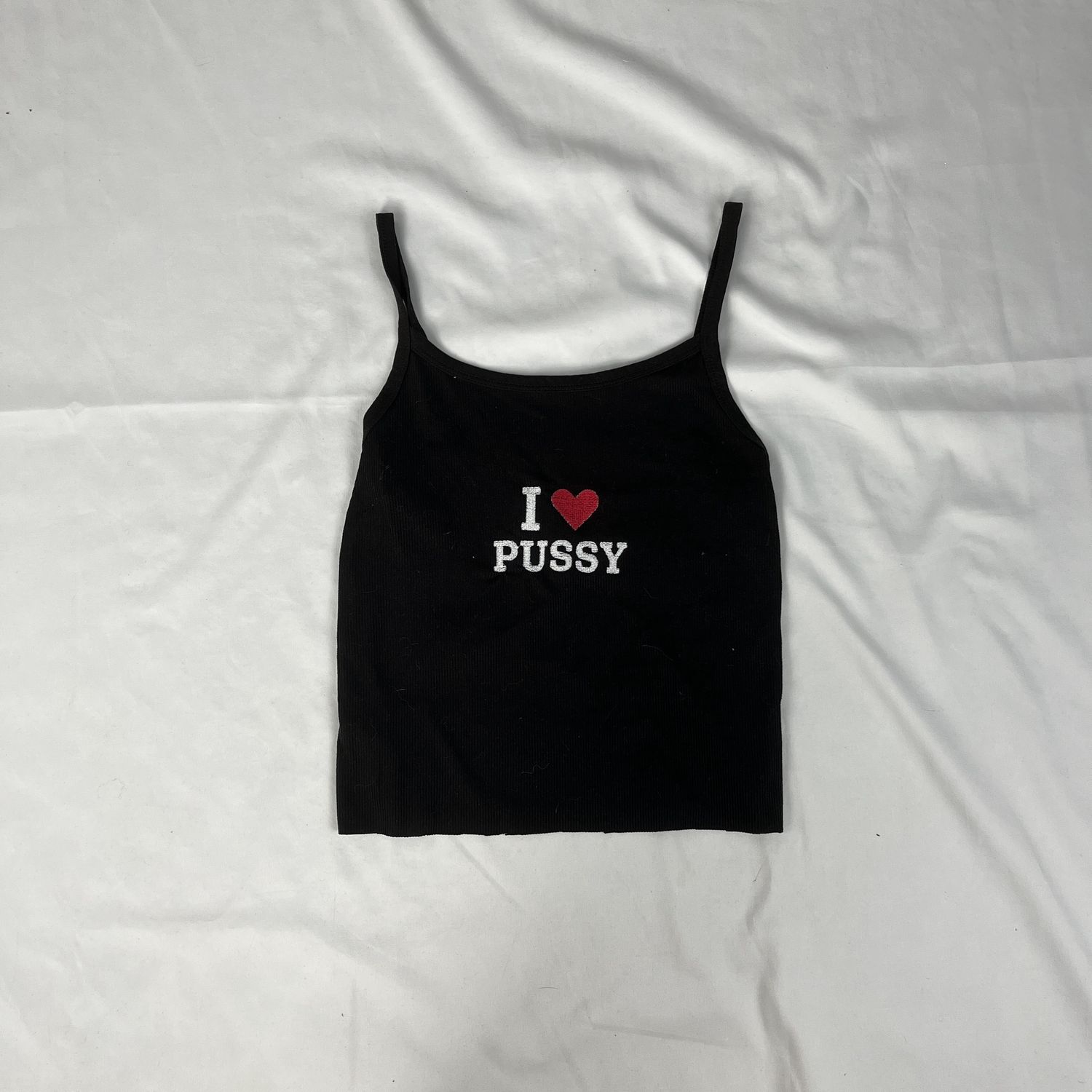 Black I Heart Pussy Tank