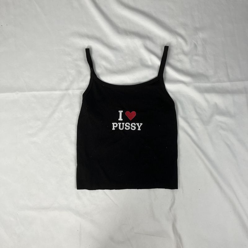 Black I Heart Pussy Tank