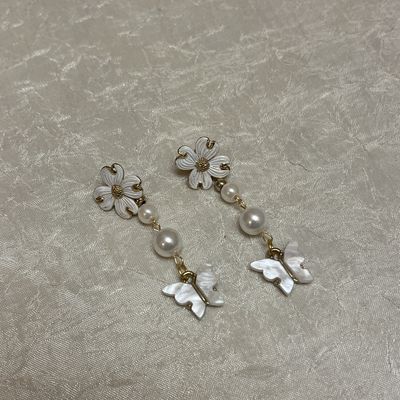 Pearl Flower Earrings