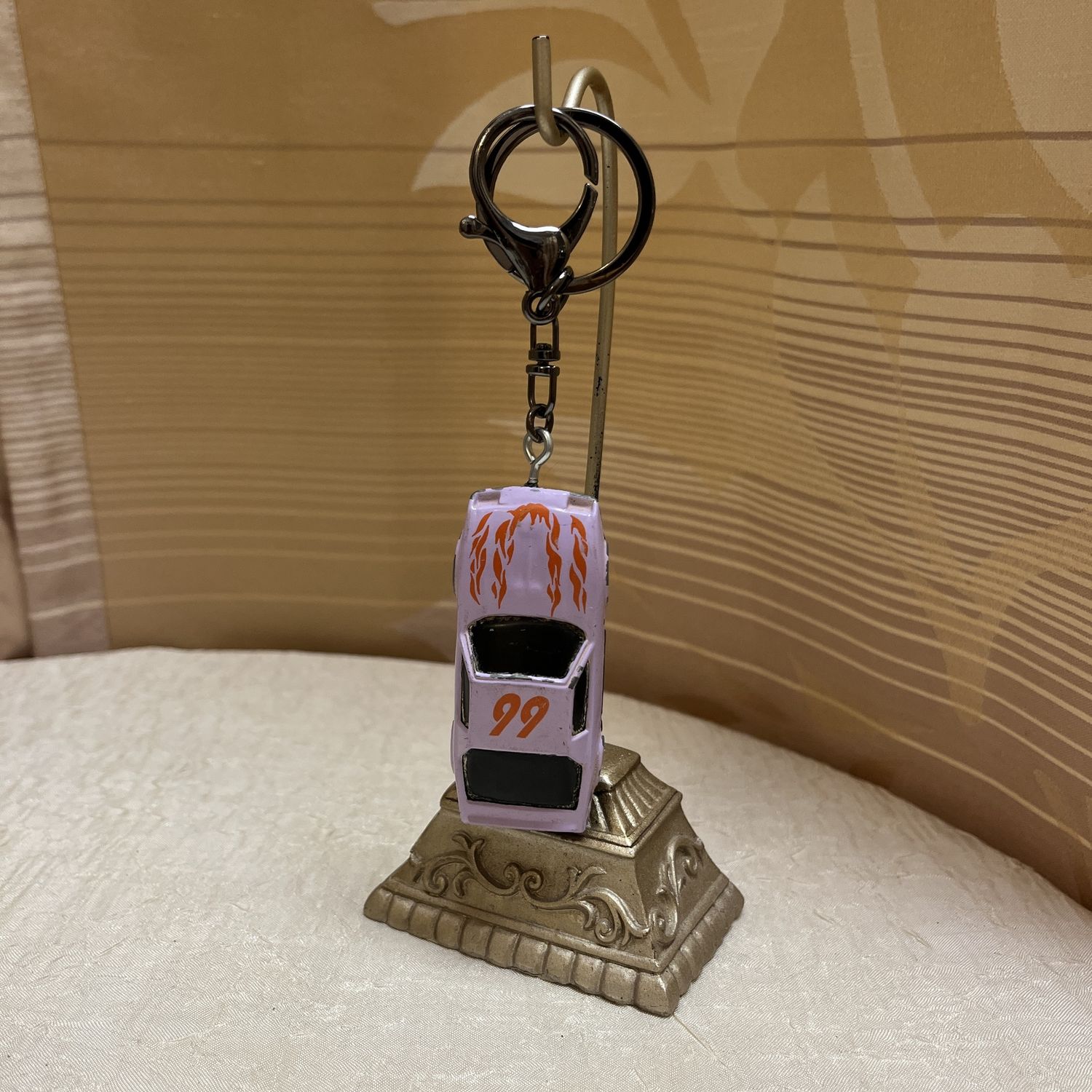 Purple + Orange Car Keychain