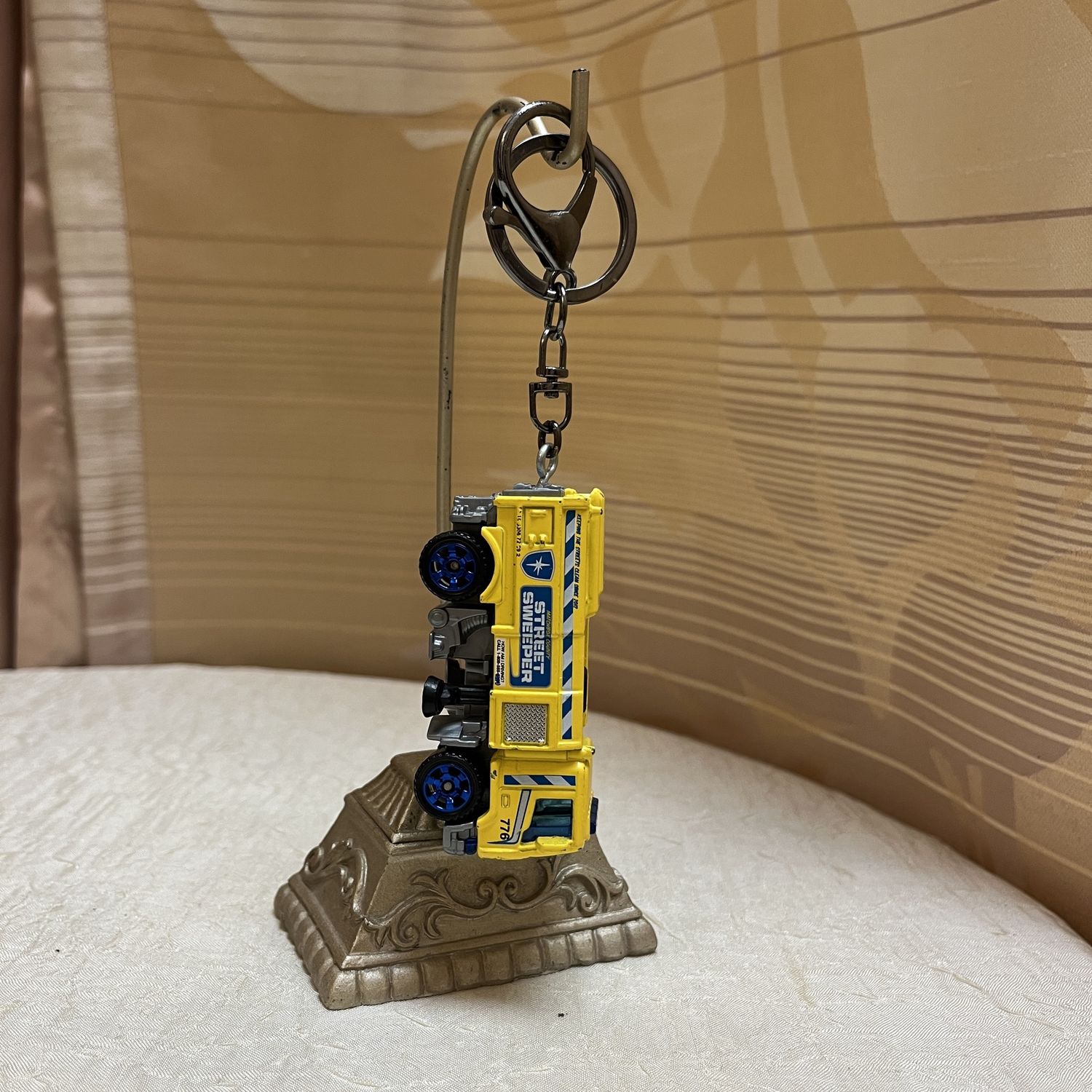 Yellow Street Sweeper Keychain