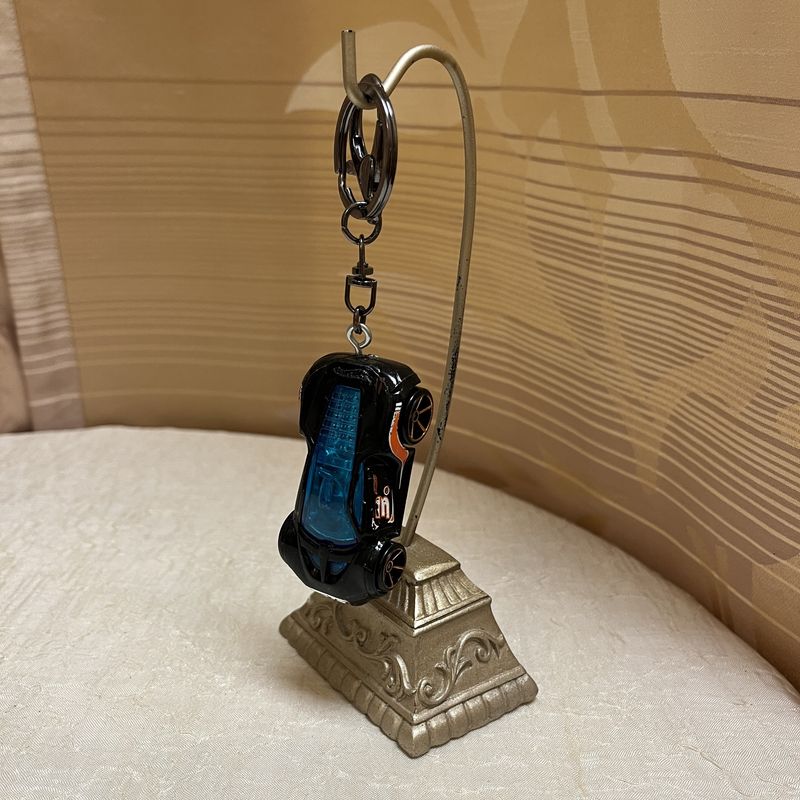 Blue + Black Race Car Keychain