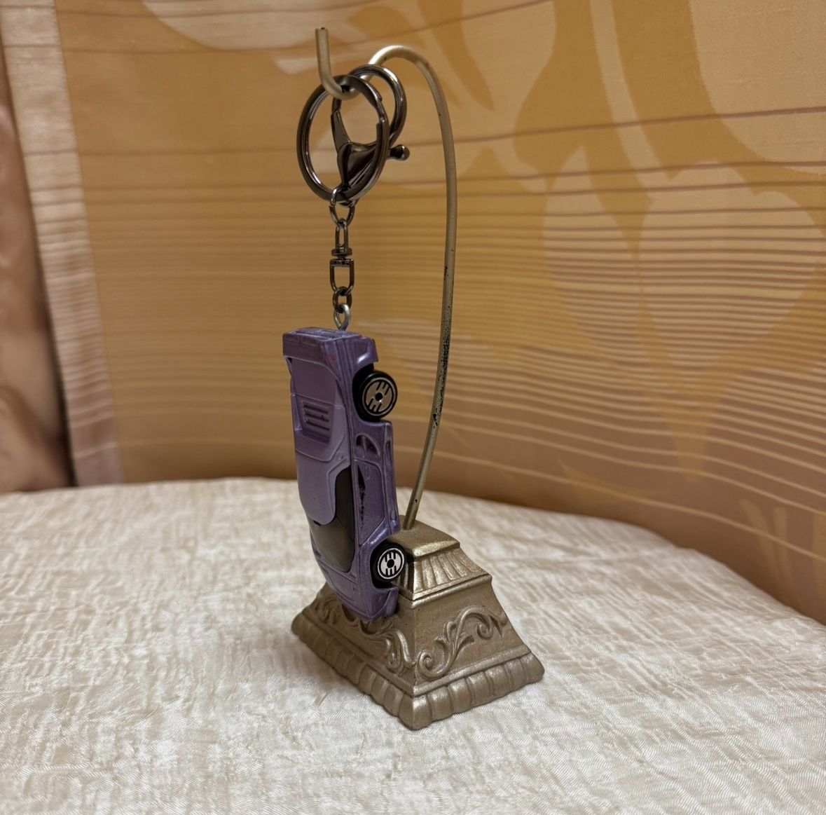 Purple Race Car Keychain