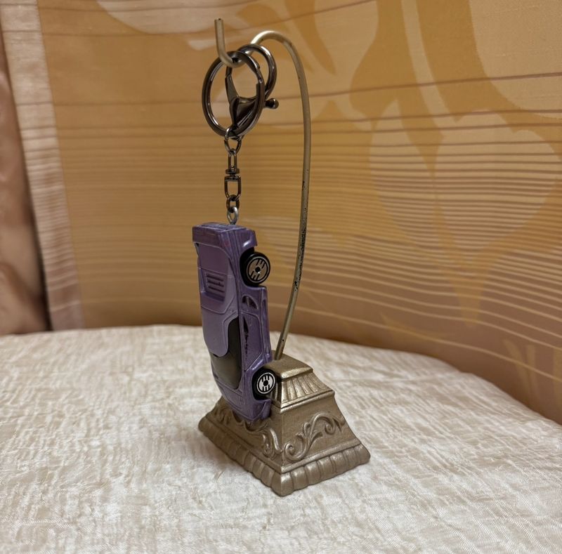 Purple Race Car Keychain
