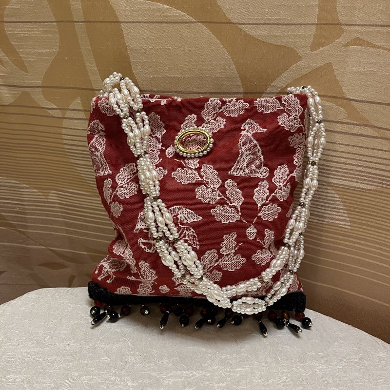 Red Beaded Bag