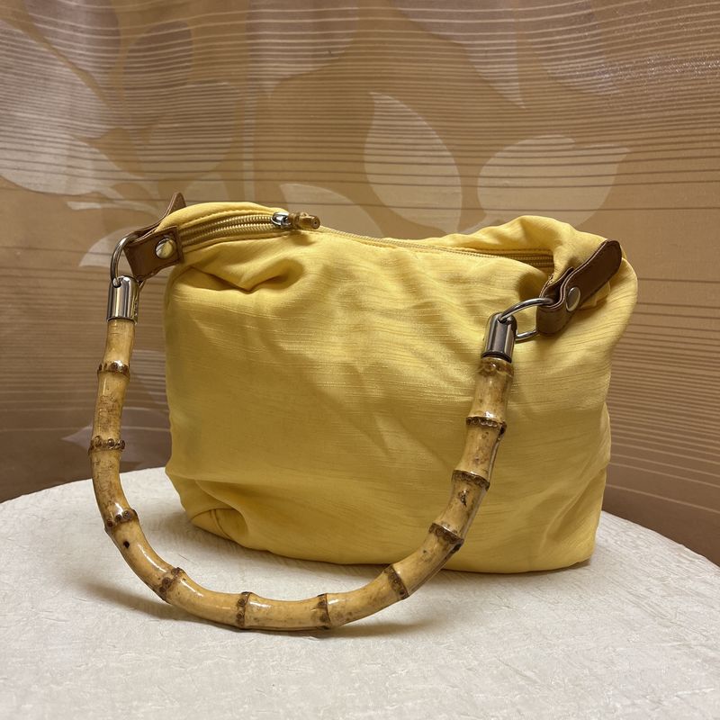 Yellow Bamboo Purse