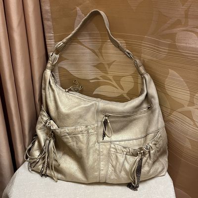 Large Gold Bag with Chains