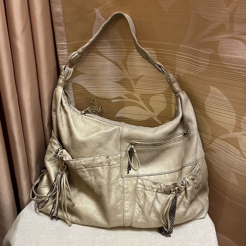 Large Gold Bag with Chains