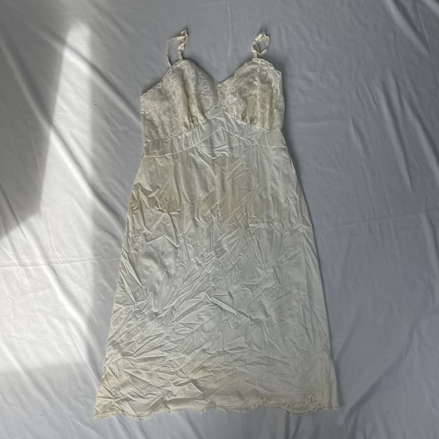 White Embroidered Translucent Dress