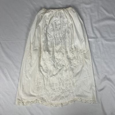Embroidered White Slip Skirt