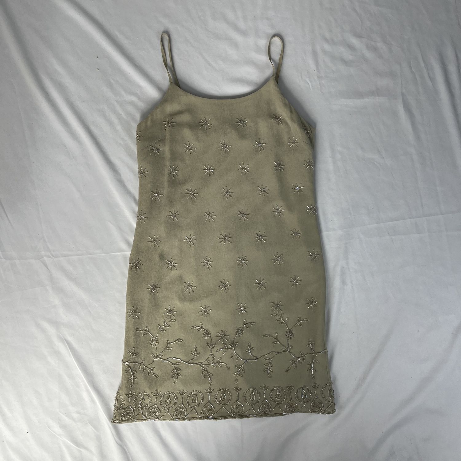 Sage Green Beaded Dress
