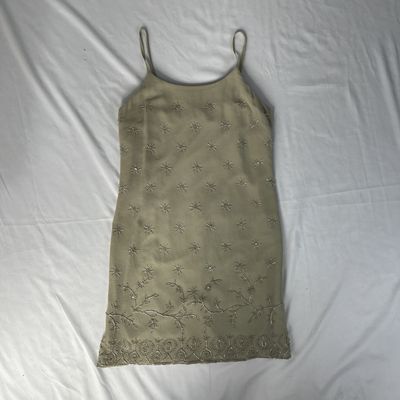 Sage Green Beaded Dress
