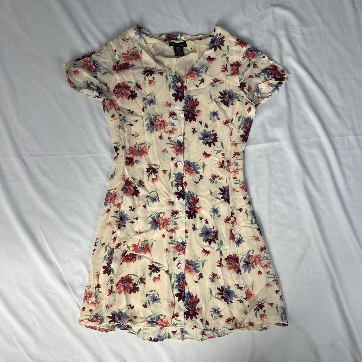 Yellow Floral Mini Dress