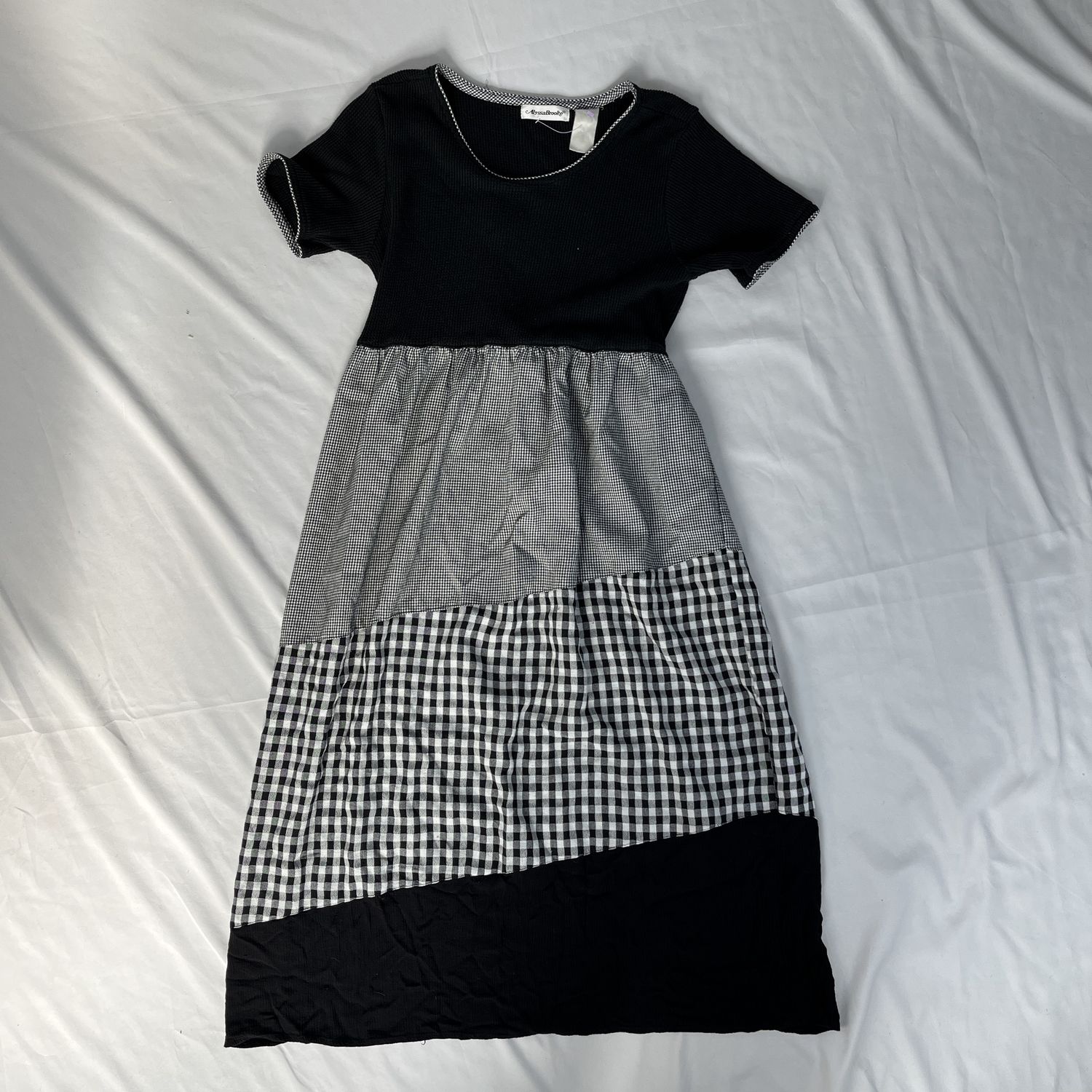 Black + White Gingham Dress
