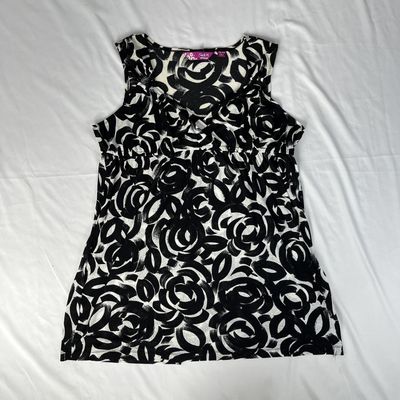 Black + White ring strap dress
