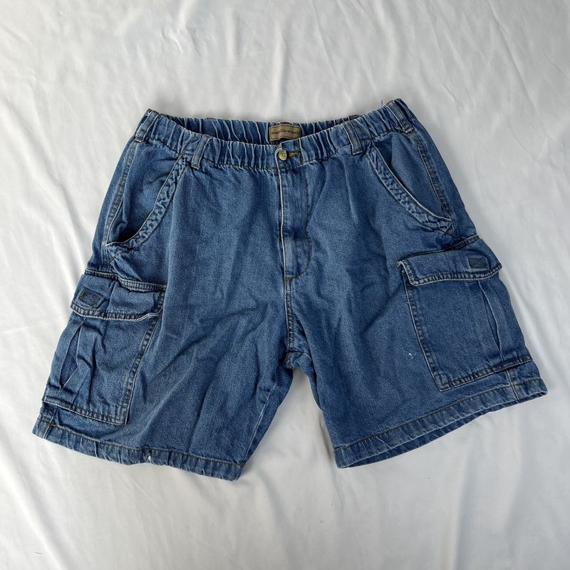 Blue Cargo Denim Shorts