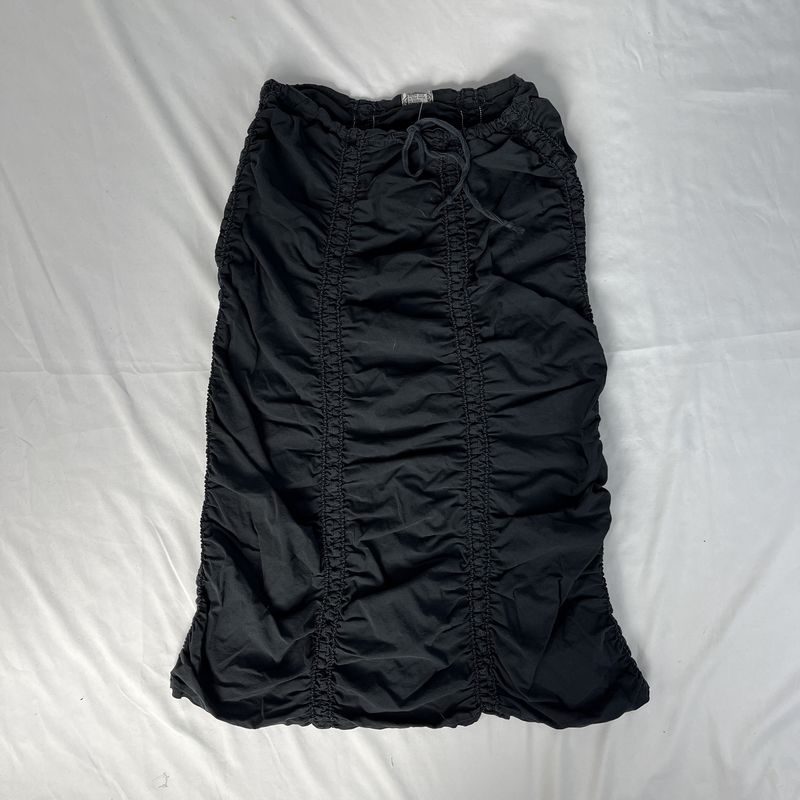 Black Elastic Mini Skirt