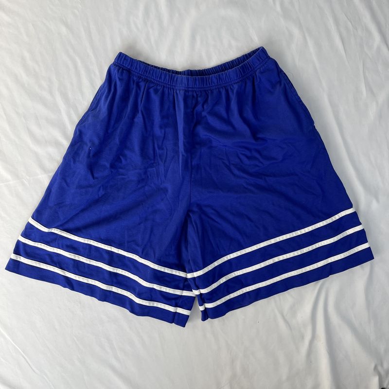 Blue + White Striped Shorts