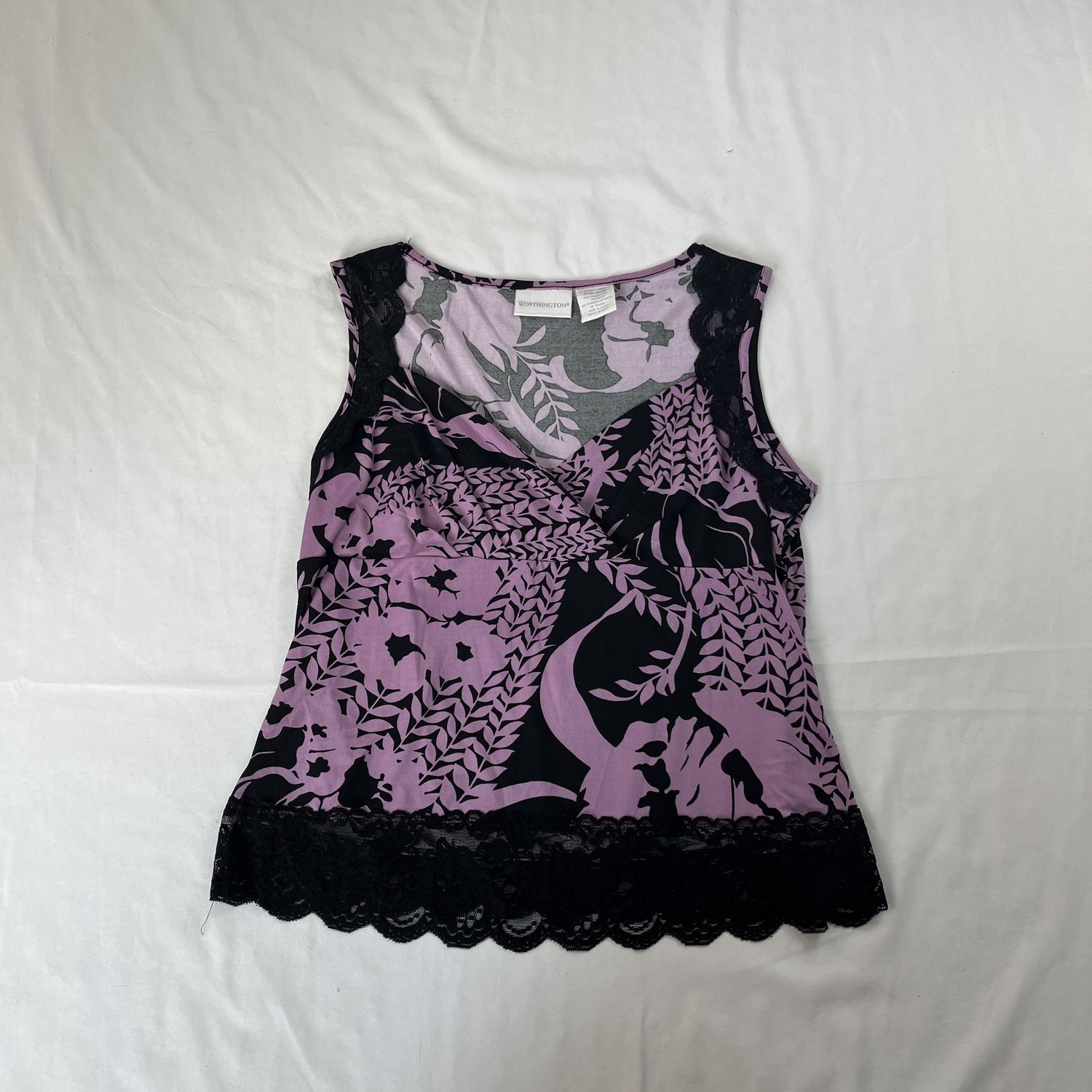 Purple + Black Lace Tank