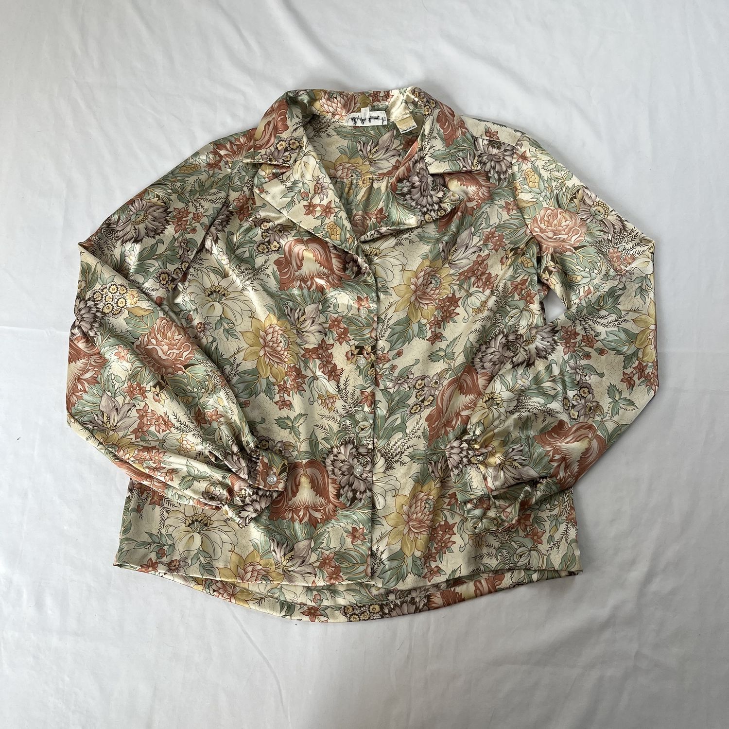 Silky Tan Floral button up