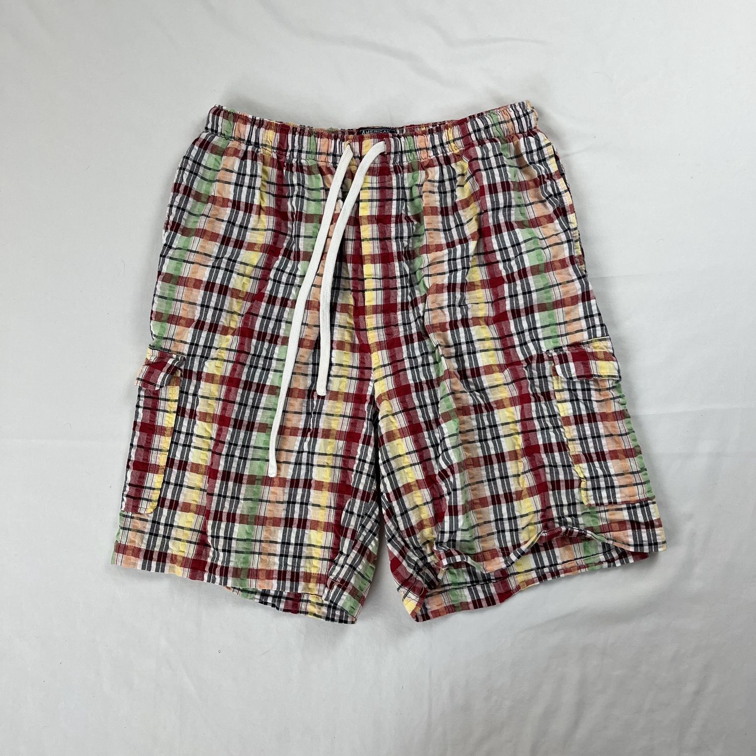 colorful plaid shorts