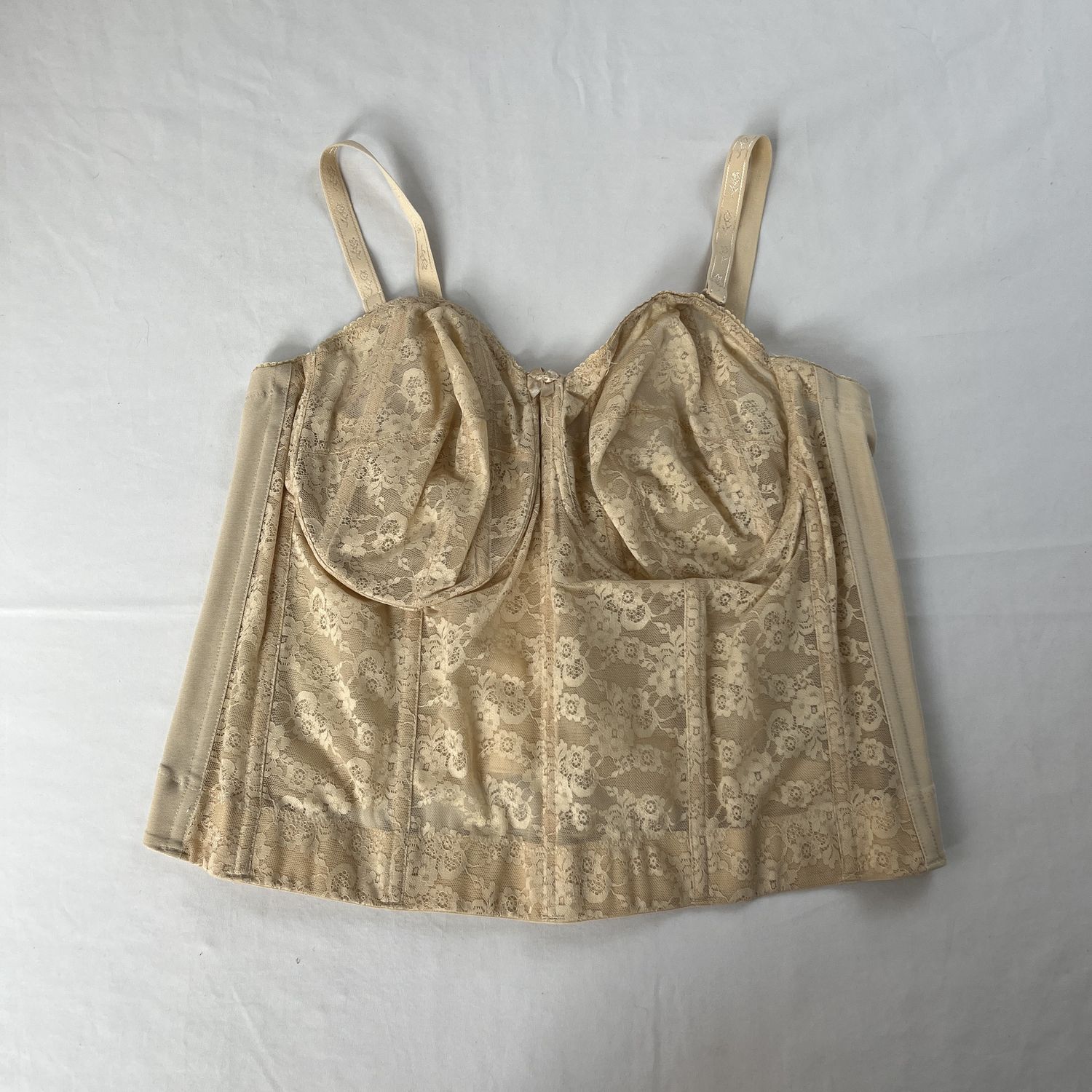 tan lace bustier