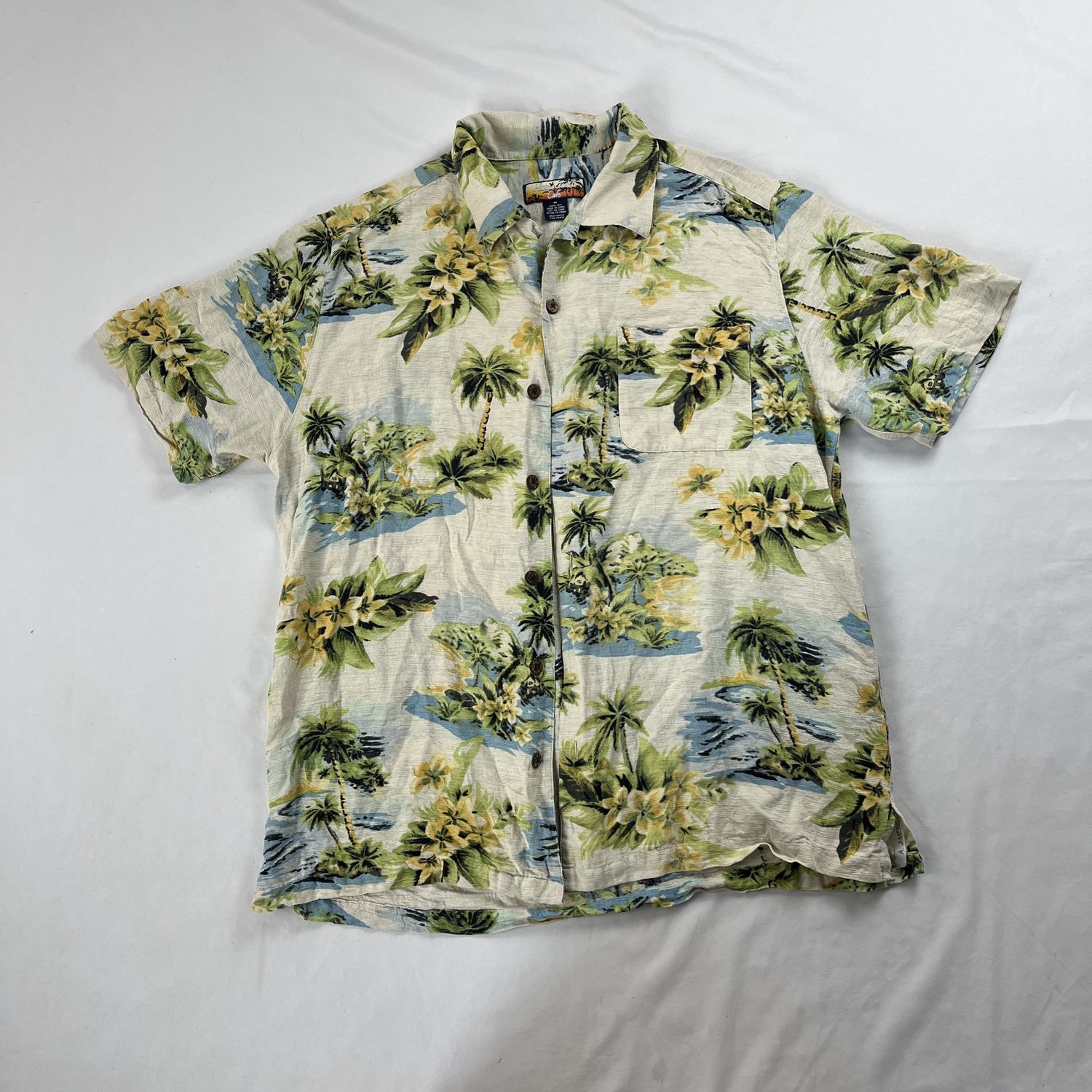 taupe Hawaiian button up