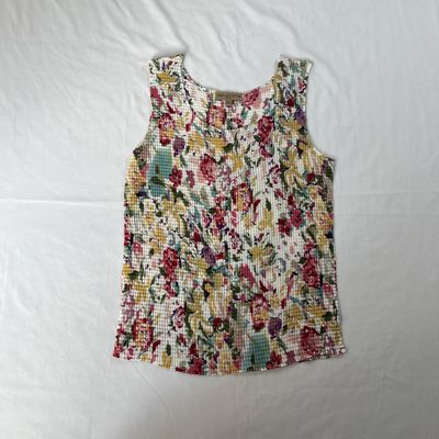 Textured Floral Tank