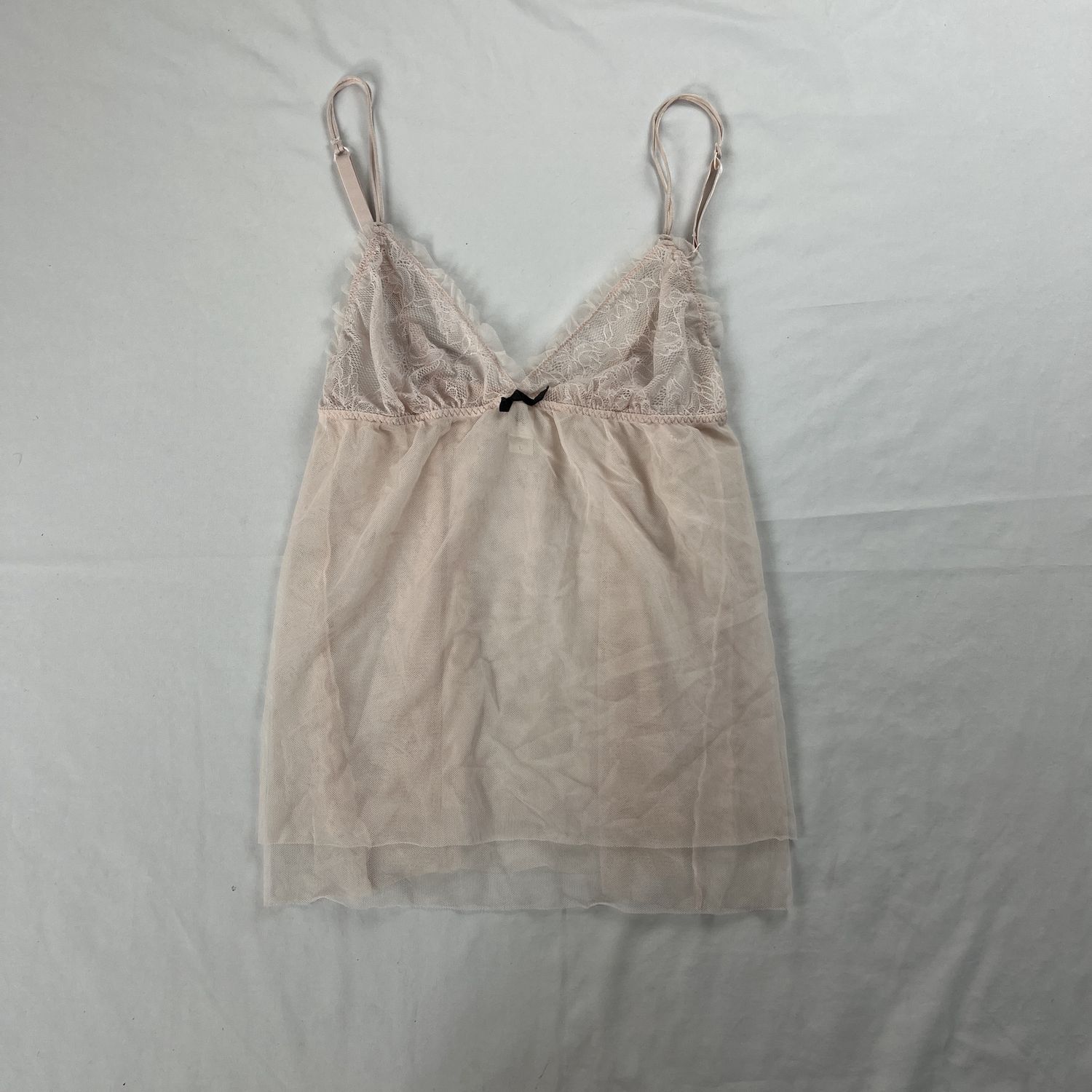 lacey pink spaghetti strap top