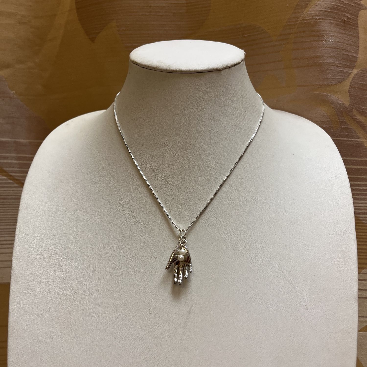 Pearl in Hand Necklace