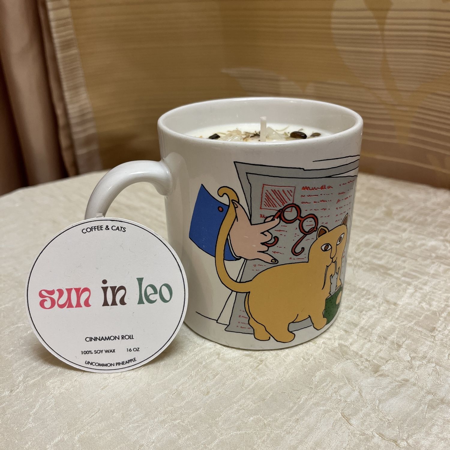 Coffee &amp; Cat Candle Mug