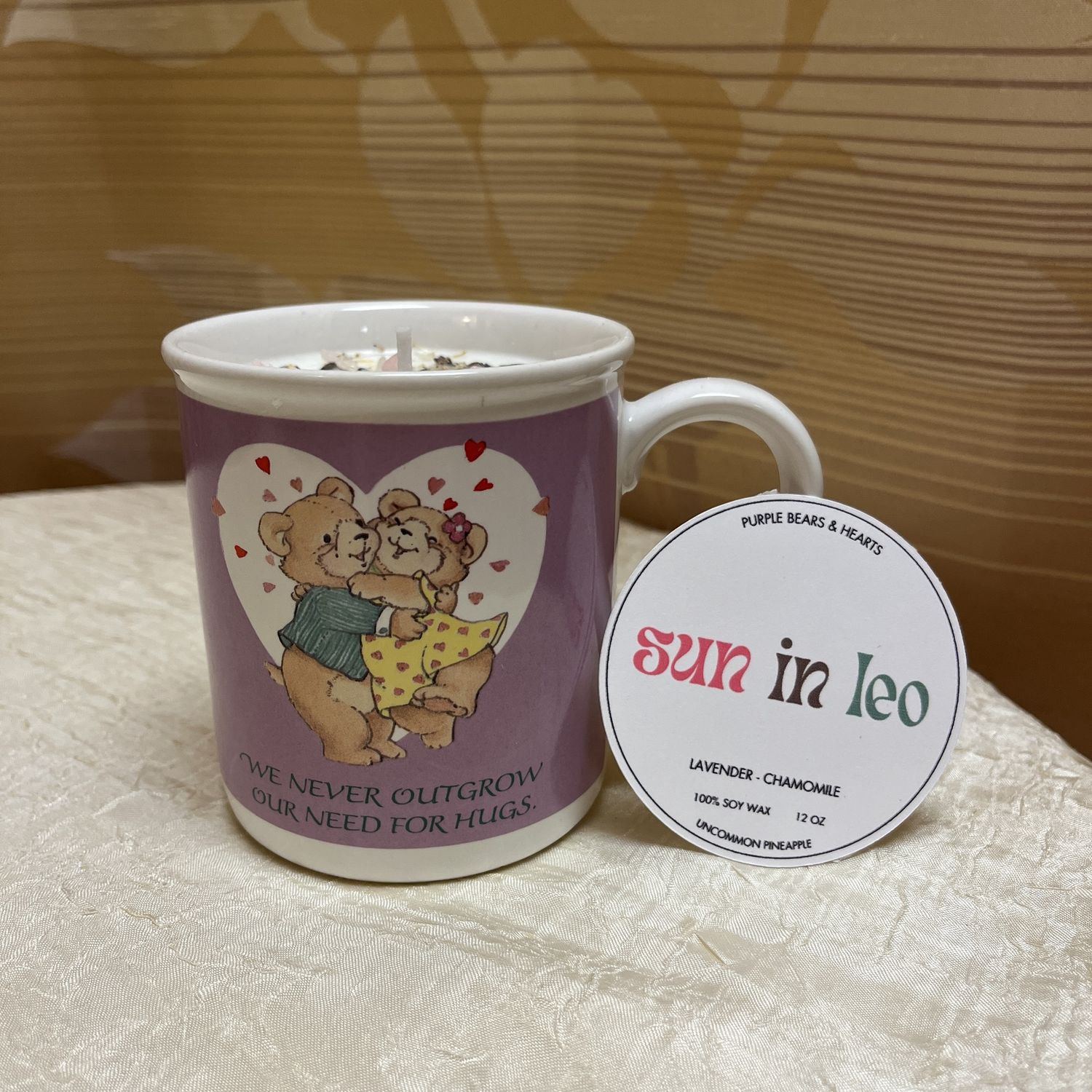 Purple Bears Candle Mug