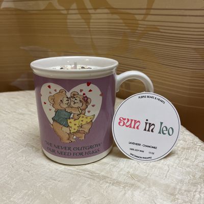 Purple Bears Candle Mug