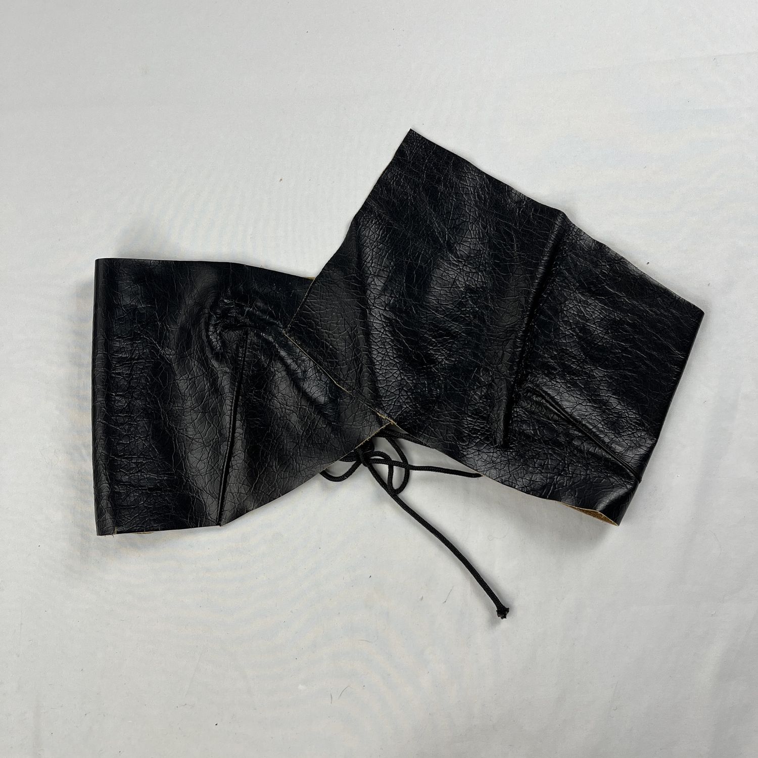 Black Leather Bustier Top