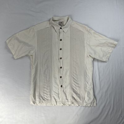 White Buttoned Beach Top
