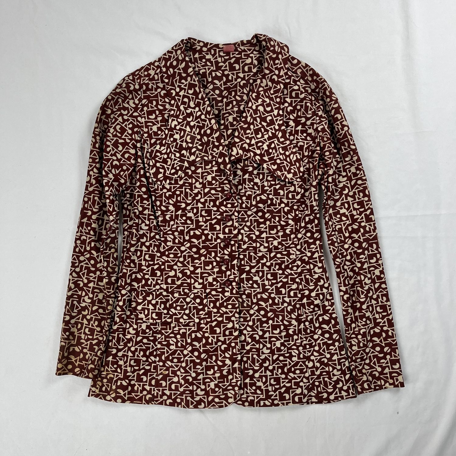 Brick Red Vintage Button Up