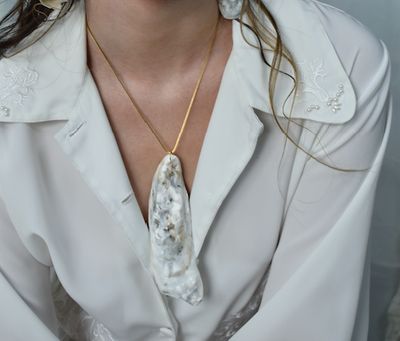 Bright White Oyster Necklace