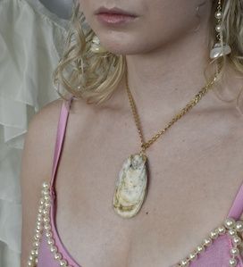 Warm Gold Oyster Necklace