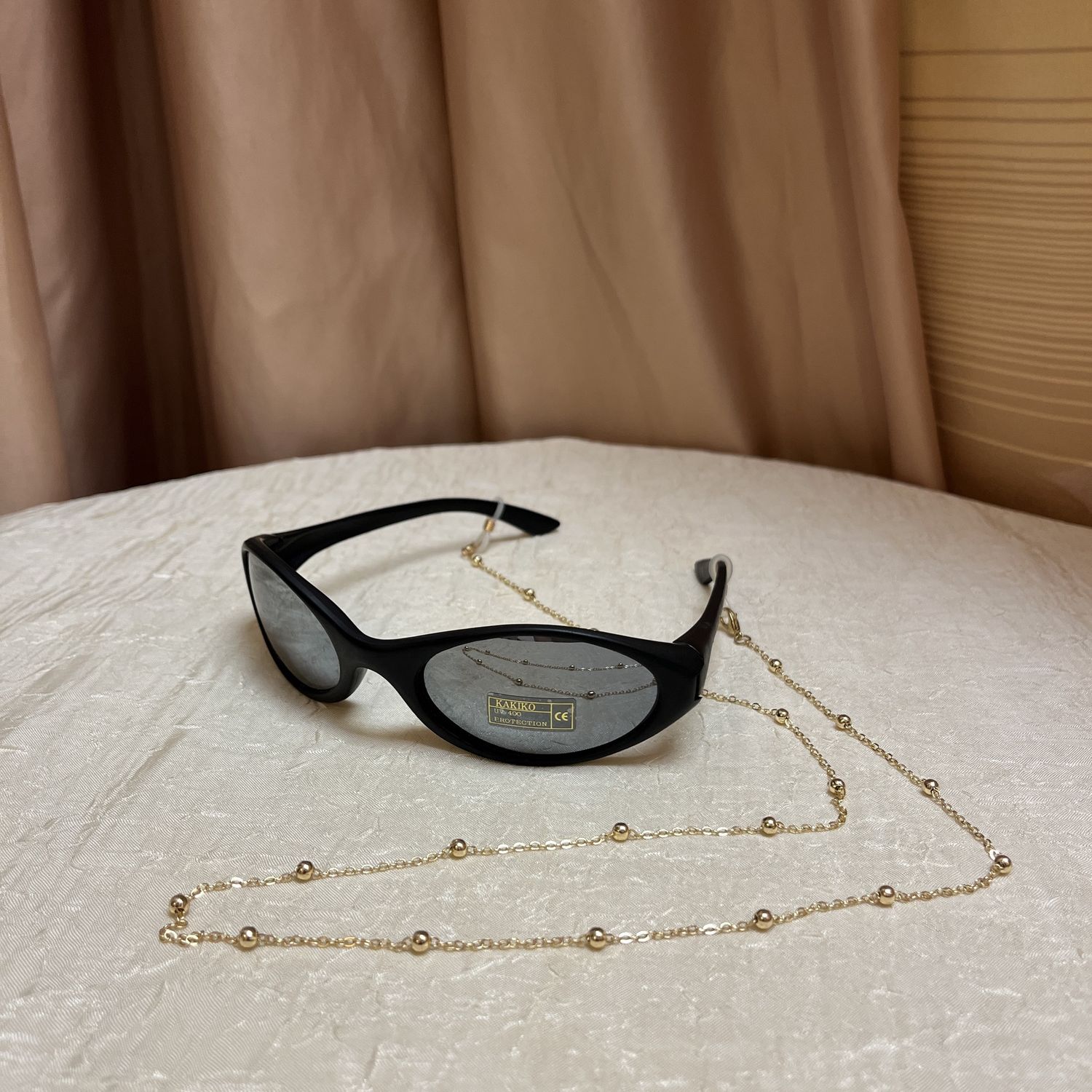 Gold Beads Glasses Chain