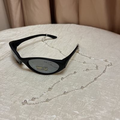 Silver Beads Glasses Chain