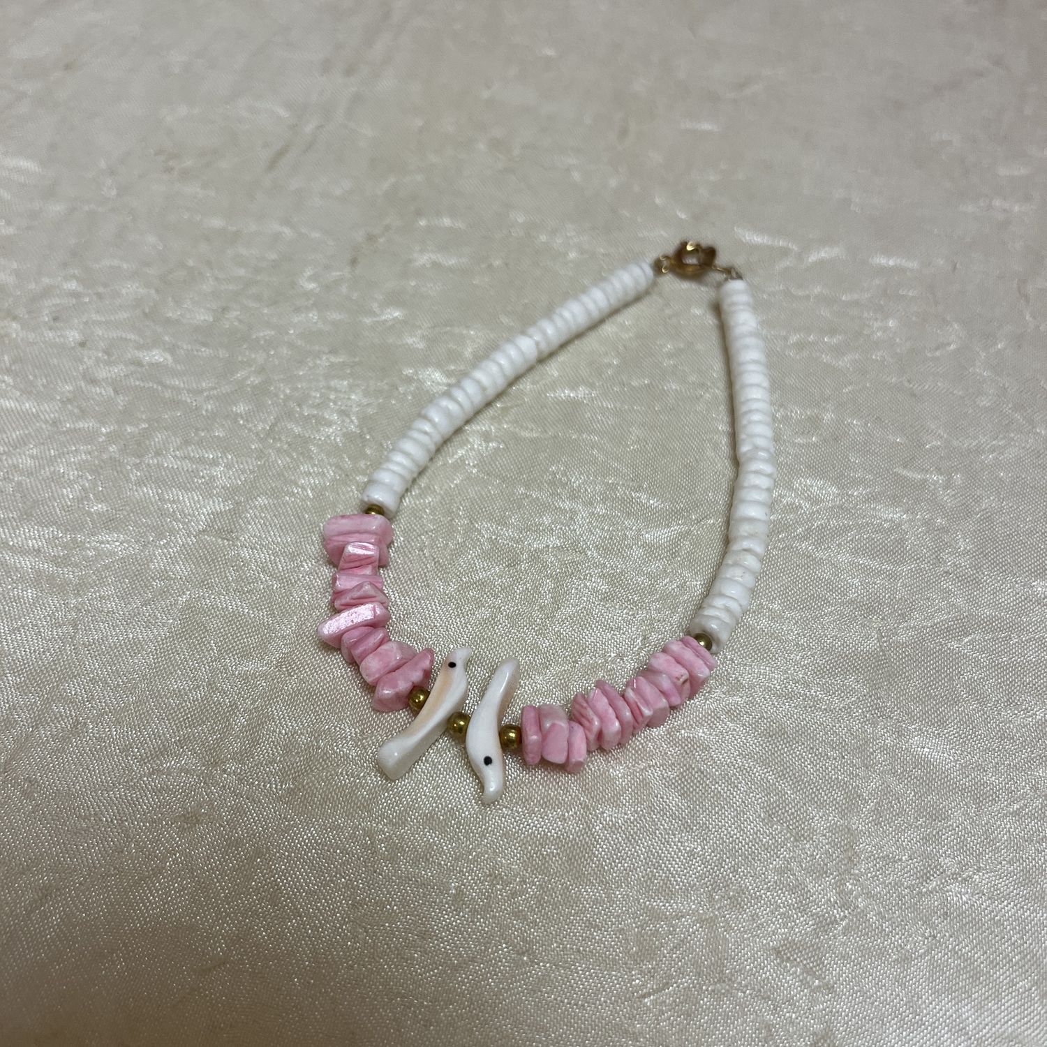 Pink Bird Stone Bracelet