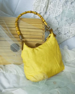 Yellow Bamboo Purse