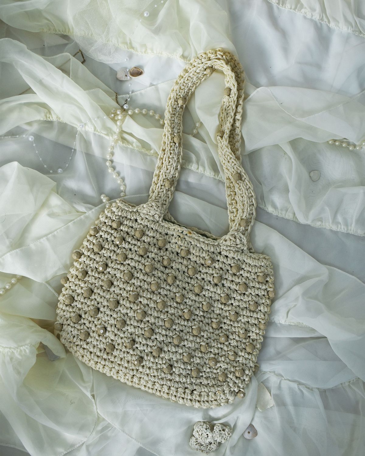 woven beaded vintage bag