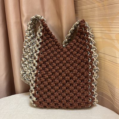Brown Knitted Purse
